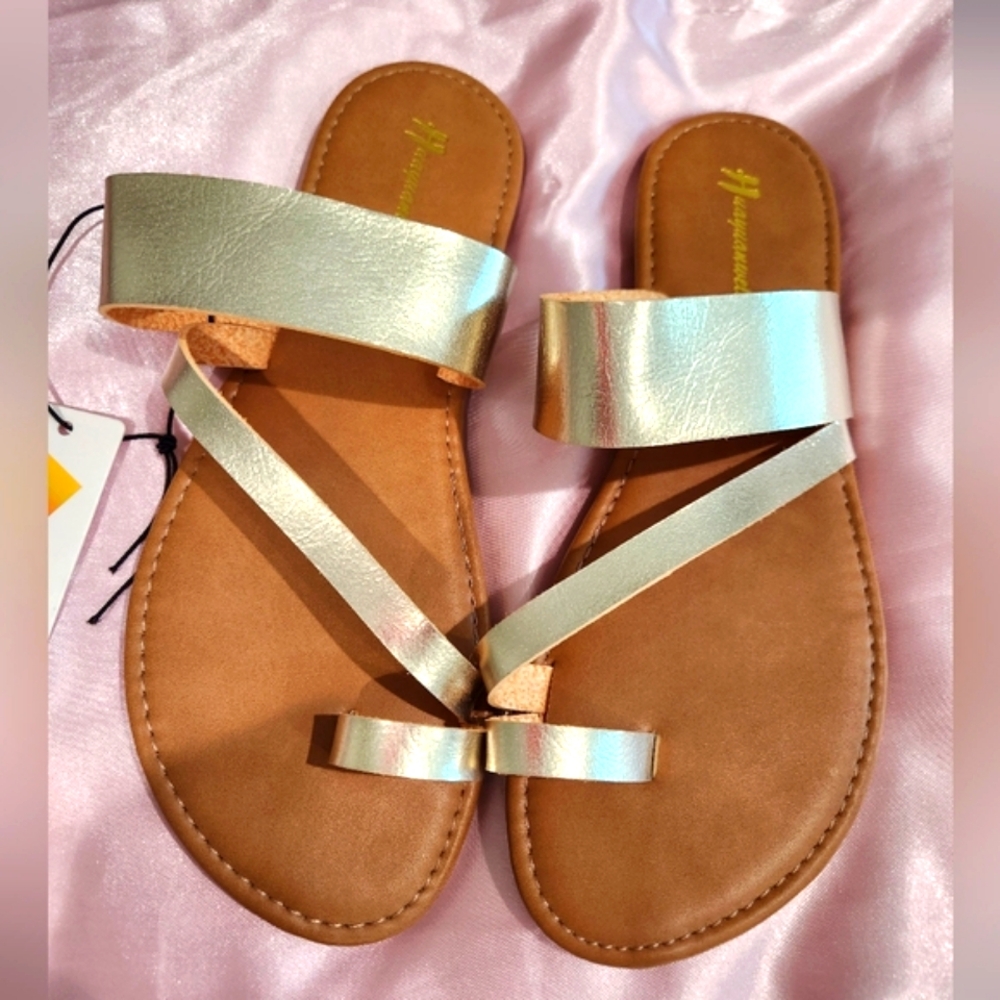 Gold Sandals size 9